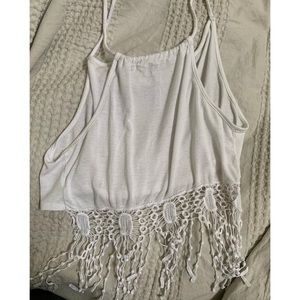 Adjustable tank with lace detailing